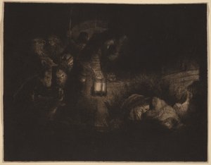 The Adoration of the Shepherds: A Night Piece by Rembrandt van Rijn