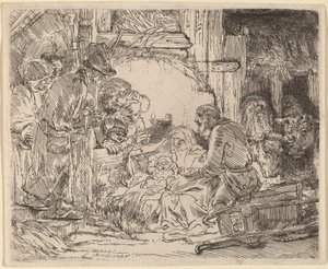The Adoration of the Shepherds: with the Lamp by Rembrandt van Rijn