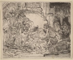 The Adoration of the Shepherds: With the Lamp by Rembrandt van Rijn