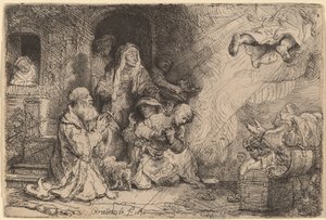 The Angel Departing from the Family of Tobias by Rembrandt van Rijn