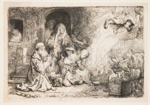 The Angel Departing from the Family of Tobias by Rembrandt van Rijn