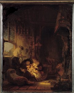 The Holy Family by Rembrandt van Rijn