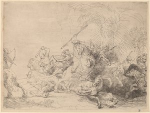 The Large Lion Hunt by Rembrandt van Rijn