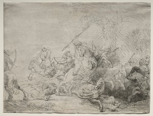 The Large Lion Hunt by Rembrandt van Rijn