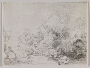 The Large Lion Hunt by Rembrandt van Rijn