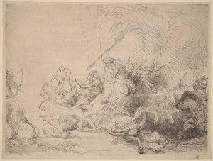 The Large Lion Hunt by Rembrandt van Rijn