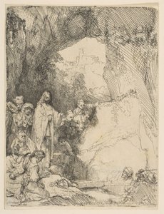 The Raising of Lazarus (small plate) by Rembrandt van Rijn