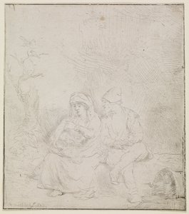 The Rest on the Flight by Rembrandt van Rijn