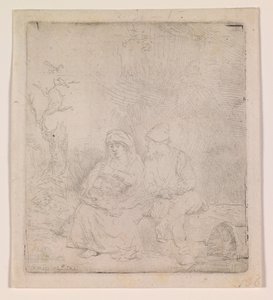 The Rest on the Flight by Rembrandt van Rijn