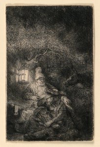 The Rest on the Flight into Egypt: A Night Piece by Rembrandt van Rijn