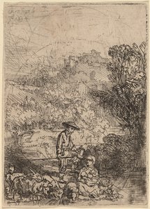 The Shepherd and His Family by Rembrandt van Rijn