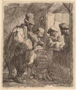 The Strolling Musicians by Rembrandt van Rijn