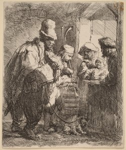 The Strolling Musicians by Rembrandt van Rijn