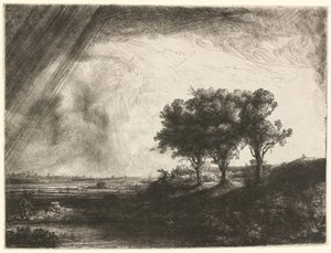 The Three Trees by Rembrandt van Rijn