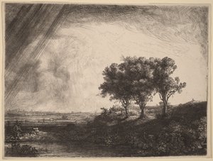 The Three Trees by Rembrandt van Rijn