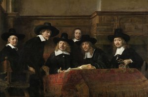 The Wardens of the Amsterdam Drapers’ Guild, Known as ‘The Syndics’ by Rembrandt van Rijn