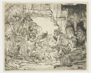The Adoration of the Shepherds: With the Lamp by Rembrandt van Rijn