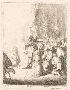 The Presentation in the Temple (small plate) by Rembrandt van Rijn
