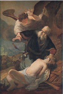 The Sacrifice of Isaac, Bibbys Annual by Rembrandt van Rijn