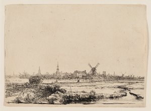 View of Amsterdam from the Kadijk by Rembrandt van Rijn
