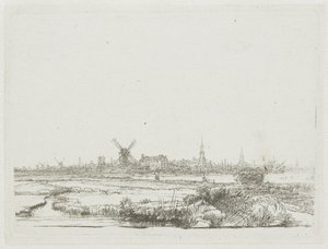 View of Amsterdam from the Kadijk by Rembrandt van Rijn