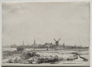 View of Amsterdam from the North West by Rembrandt van Rijn