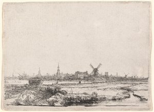 View of Amsterdam from the Northwest by Rembrandt van Rijn