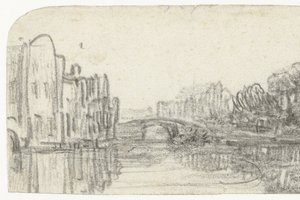 View of the Nieuwezijds Voorburgwal by Rembrandt van Rijn