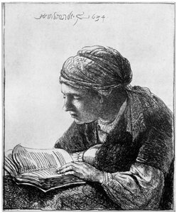 Woman Reading, 1634, 1912 by Rembrandt van Rijn