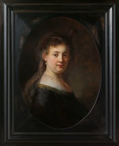 Young Woman in Fantasy Costume by Rembrandt van Rijn