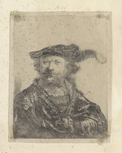 Self-Portrait with Plumed Velvet Beret Recueil de quatre-vingt-cinq estampes originales (series title) by Rembrandt van Rijn