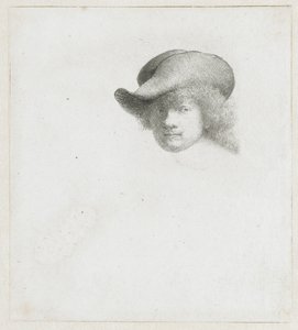 Self-Portrait with Soft Hat and Embroidered Cloak by Rembrandt van Rijn