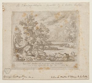 Landscape with Tobias and the Angel, c.1609 by Remigio Cantagallina