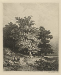 Figures by a Forest Edge by Remigius Adrianus Haanen