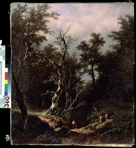 Forest landscape by Remigius van Haanen