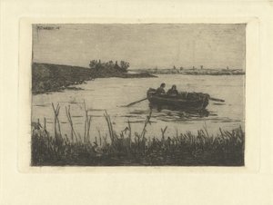 Rowboat with Two Figures on the Zaan