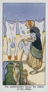 The washerwoman knows the defects of the village by René Bull