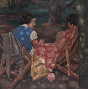 Knitting Women in the Garden