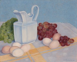 Pitcher, Grapes and Eggs