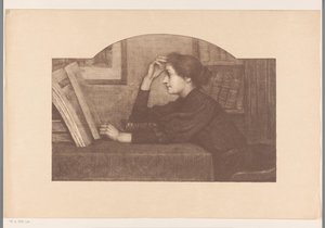 Reading Woman, in Profile