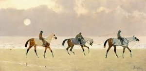 Riders on the Beach at Dieppe by René Pierre Charles Princeteau
