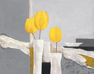Vibrant Yellow Tulips by Renate Holzner