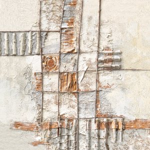 Weathered Grid Abstract by Renate Holzner
