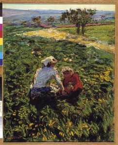 In the Alfalfa by Rene Auguste Seyssaud
