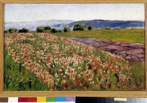 The field of poppies by Rene Auguste Seyssaud