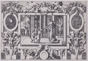 The Children of Medea and Jason Give Creusa the Fatal Present, 1563 by Rene Boyvin