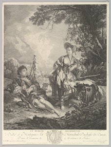 The Rewarded Shepherd, 18th century by Rene Gaillard