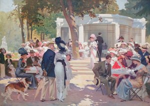 The Delightful Hour, illustration for a brochure about the thermal spa at Vittel, late 19th century by Rene Lelong