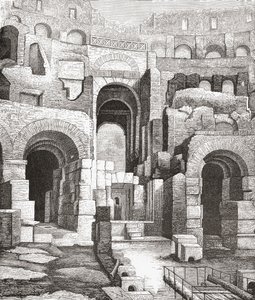 Interior of The Colosseum, Rome, Italy by Reverend Samuel Manning