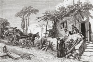 Mendicant friars near Naples, Italy in the late 19th century by Reverend Samuel Manning